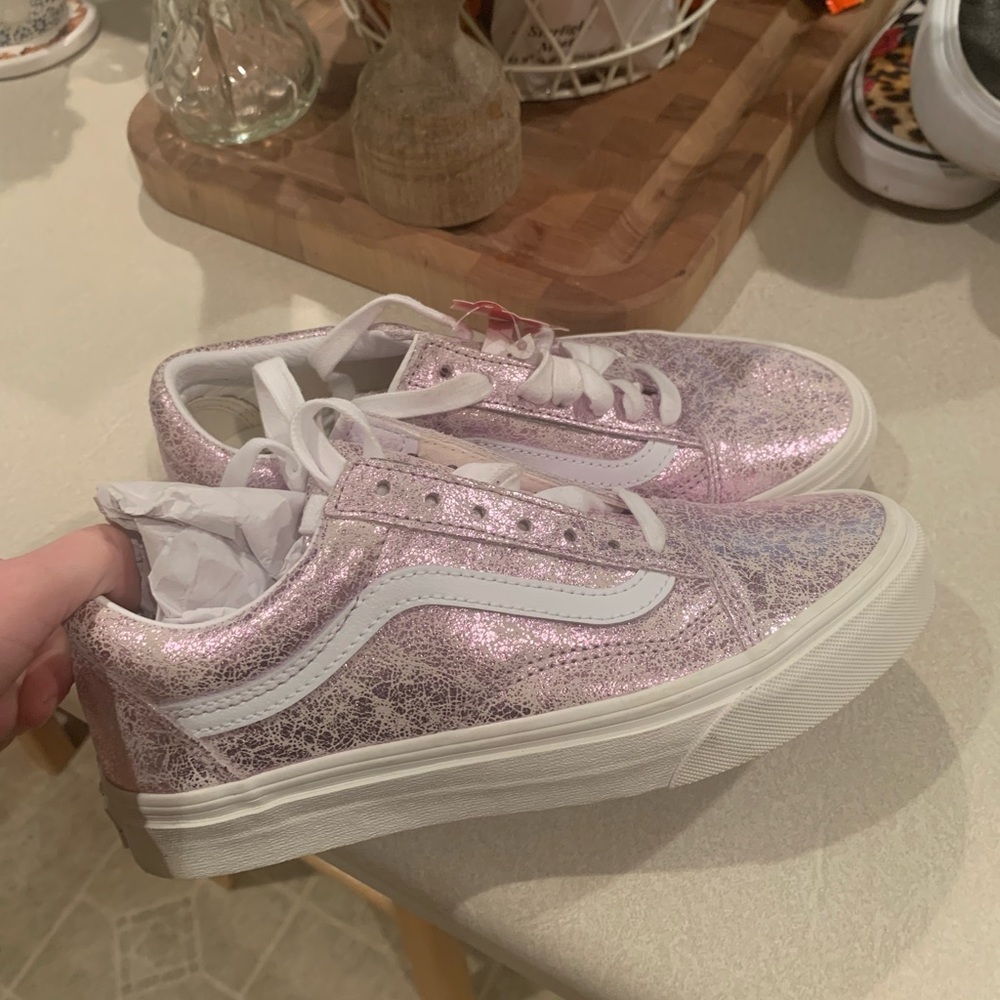 Cracked leather vans